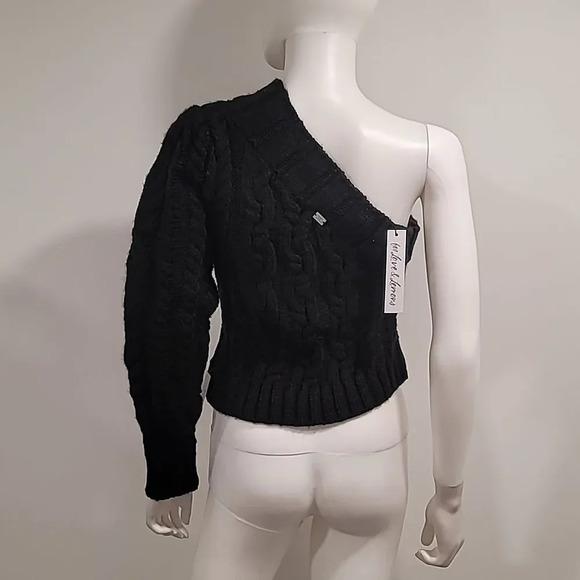 For Love & Lemons Wandering Single Shoulder Cropped Sweater - Picture 7 of 12